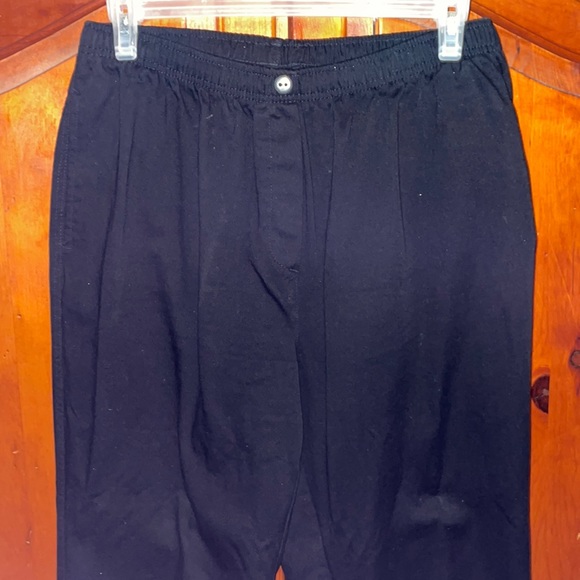 EUC Jet Black Flex-Waist Denim Pants by Woman Within, 18W (17-24” flat waist) - Picture 2 of 7